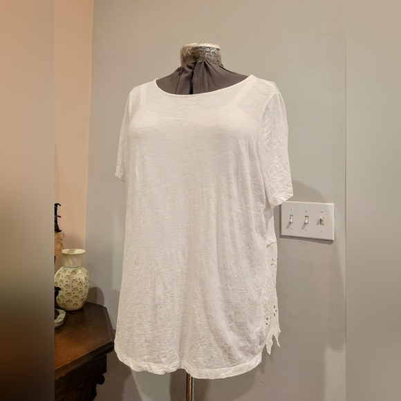 NWT 3X Slub Cotton Top w/Eyelet Back - Picture 8 of 9